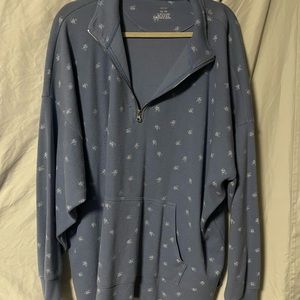 Blue quarter zip oversized